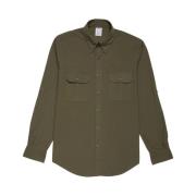 Brooks Brothers Regent Regular Fit Canvas Safari Sport Skjorta Green, ...