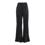 L'Autre Chose Wide Trousers Black, Dam