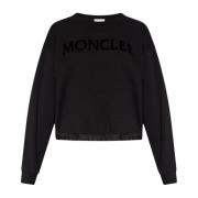 Moncler Sweatshirt med logotyp Black, Dam