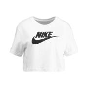 Nike Essentiell Vit Bomull T-shirt White, Dam