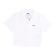 Nike Essential Polo Crop Top White, Dam