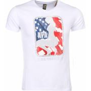 Local Fanatic Coolt Tryck på Kläder NPA - Herr T-Shirt - 1414W White, ...