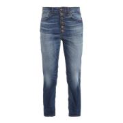 Dondup Stiliga Slim-fit Jeans för Kvinnor Blue, Dam