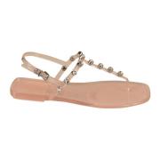 Sergio Rossi Rosa platta sandaler för sommaren Pink, Dam