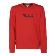 Woolrich Essential Rundhalsad Sweatshirt för Män Red, Herr
