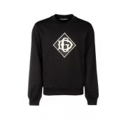 Dolce & Gabbana Svart Colorblock Tratt Sweatshirt Black, Herr