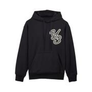 Y-3 Minimalistisk Svart Hoodie med Y-3 Grafiskt Logotyp Black, Herr