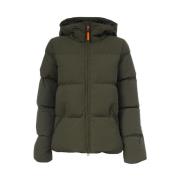 Aspesi Hooded Down Jacket Green, Dam