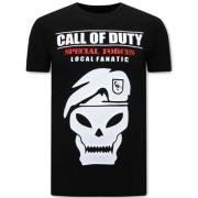 Local Fanatic T Shirt Med Tryck Call of Duty Black, Herr
