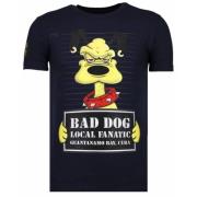 Local Fanatic Bad Dog Rhinestone - Herr T Shirt - 13-6207N Blue, Herr