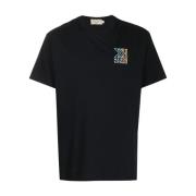 Maison Kitsuné logotypbroderad t-shirt Black, Herr