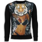 Local Fanatic Tiger Chick Sweater - Tröjor för män - 5789Z Black, Herr