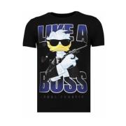 Local Fanatic Like A Boss Duck - Herr T-shirt - 13-6220Z Black, Herr