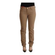 Jacob Cohën Brun Mid Waist Skinny Byxor Brown, Dam