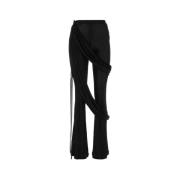 Andrea Adamo Straight Trousers Black, Dam