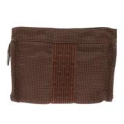 Hermès Vintage Pre-owned Canvas handvskor Brown, Dam