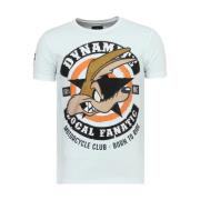 Local Fanatic Dynamite Coyote Rhinestones - Party T-shirt Herr - 6320W...