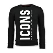 Local Fanatic Icons Vertical Sweater - Tryck På Tröja - 6353Z Black, H...