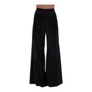 MM6 Maison Margiela Satin Palazzo Byxor Black, Dam