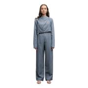 Ahlvar Gallery Jade Linen Blouse Blue, Dam