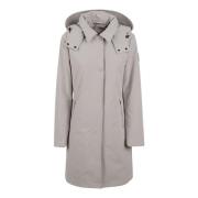 Woolrich Nedfyllda huva trenchcoats Beige, Dam