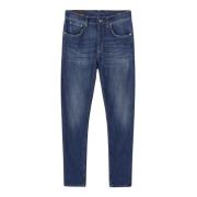 Dondup Slim Fit Jeans i Denim Tillverkade i Italien Blue, Herr