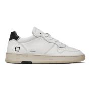 D.a.t.e. Vita sneakers med perforerad tå och präglad logotyp White, He...