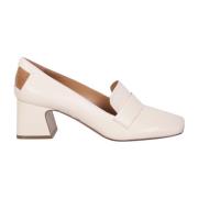 Maison Margiela Modernt loafers med fyrkantig t? och trapetsklack Whit...