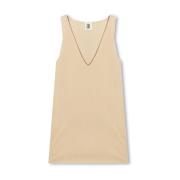 By Malene Birger Rory ribbed tank top Beige, Dam