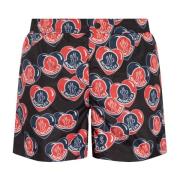 Moncler Badshorts med logotyp Multicolor, Herr