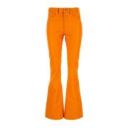 JW Anderson Orange Läderbyxor Orange, Dam