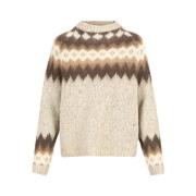 Woolrich Stickade Tröjor med Flair Motiv Beige, Dam