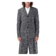 Comme des Garçons Check Print Blazer Black, Herr