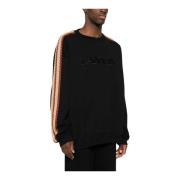 Lanvin Oversized Curb Fleece Sweatshirt Black, Herr