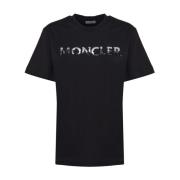Moncler Svarta Bomull T-shirts och Polos Black, Dam