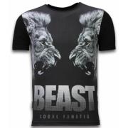 Local Fanatic Beast Digital Rhinestone - Man t shirt - 11-6274Z Black,...