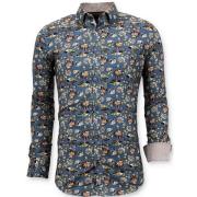Gentile Bellini Italiensk lyxskjorta för män - Digitalt blommönster - ...