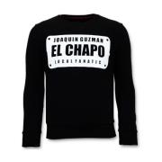 Local Fanatic Exklusiv Män Tröja - Joaquin El Chapo Guzman Black, Herr