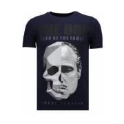 Local Fanatic The Don Skull Rhinestone - Herr t shirt - 13-6238N Blue,...