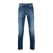 Dondup Smal skuren indigo blå stretch-bomull jeans Blue, Herr