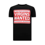Local Fanatic T-shirt med Virgins Wanted Print Black, Herr