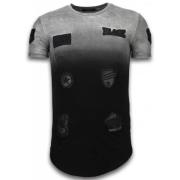 True Rise Långärmad skjorta med läderlappar - Herr T-shirt - 108Z Blac...
