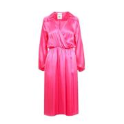 Semicouture Midi Dresses Pink, Dam