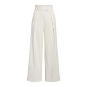 IVY OAK Wide Trousers White, Dam