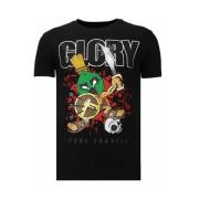 Local Fanatic Glory Martial Rhinestone - Herr T shirt - 13-6232Z Black...