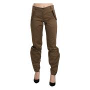 Ermanno Scervino Ermanno Scervino Brown Mid Waist Straight Cotton Pant...