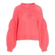 Dea Kudibal Neon Pink Mohair Blend Sweater Pink, Dam
