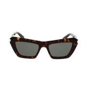 Saint Laurent Damsolglasögon med Djärv Cat-Eye Stil Brown, Dam
