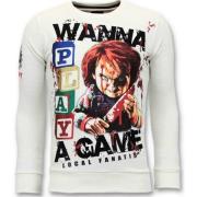 Local Fanatic Exklusiv Män Sweater - Chucky Childs Play - 11-6375W Whi...