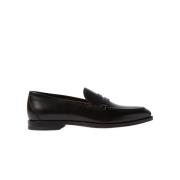 Scarosso Svarta Penny Loafers Handgjorda i Italien Black, Herr